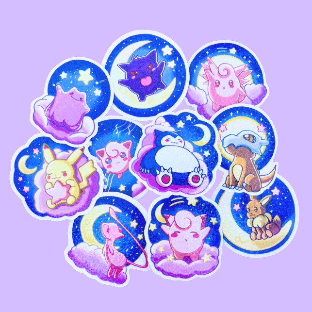 Holographic Celestial Vinyl Stickers