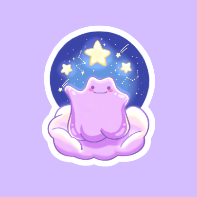 Holographic Celestial Vinyl Stickers